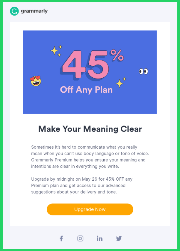 Discount Ladder Email Example