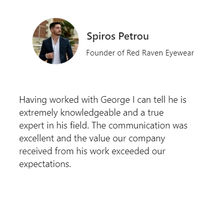 Testimonial from Spiros Petrou