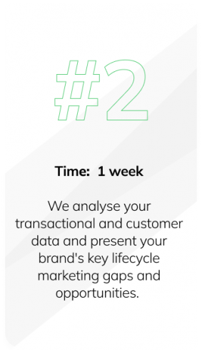 We analyze your transactional and customer data.